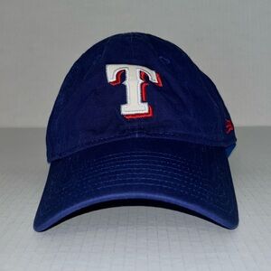 Texas Rangers Hat Cap Strap Back Blue Red MLB Baseball Adjustable New Era Womens